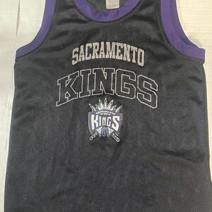 NBA Sacramento Kings Youth Black and Purple Sleeveless Jersey